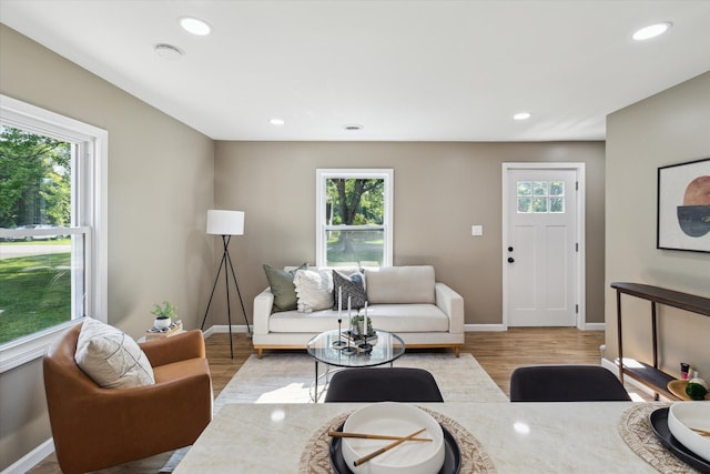 233 Outer Ln, Ypsilanti, MI 48198 - living room featuring recessed lighting and wood finished floors