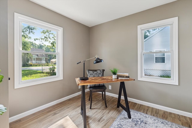 233 Outer Ln, Ypsilanti, MI 48198 - office featuring plenty of natural light and light wood-style flooring
