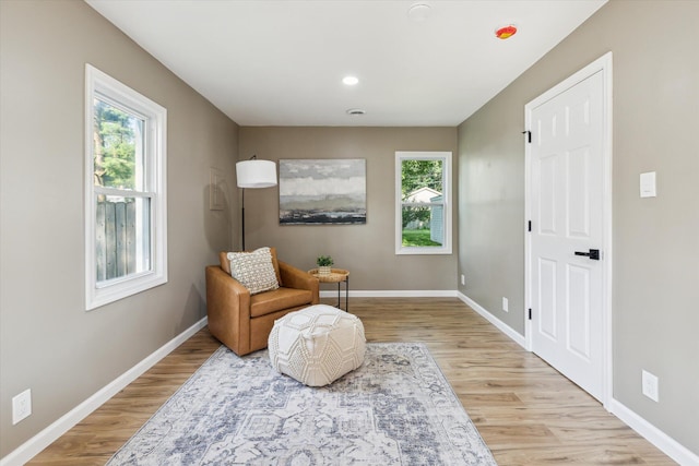 233 Outer Ln, Ypsilanti, MI 48198 - sitting room with plenty of natural light, light wood-type flooring, and recessed lighting