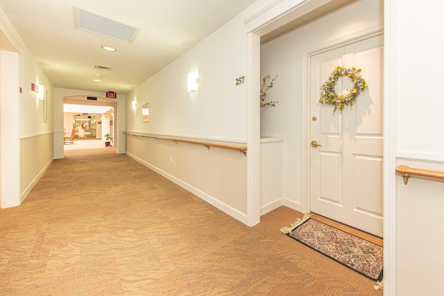 827 Asa Gray Dr Unit 257, Ann Arbor, MI 48105 - carpeted foyer entrance featuring baseboards and recessed lighting