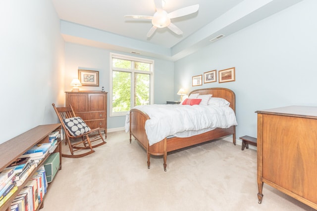 827 Asa Gray Dr Unit 257, Ann Arbor, MI 48105 - bedroom with light carpet and ceiling fan