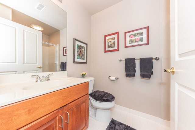 827 Asa Gray Dr Unit 257, Ann Arbor, MI 48105 - bathroom with vanity, a shower with shower door, and tile patterned floors