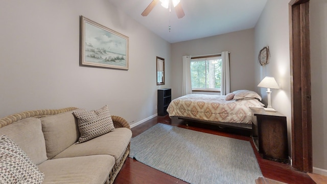 16035 Walnut St, Buchanan, MI 49107 - bedroom featuring wood finished floors and ceiling fan