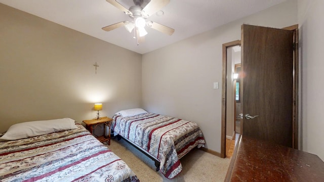 16035 Walnut St, Buchanan, MI 49107 - bedroom with carpet flooring and a ceiling fan