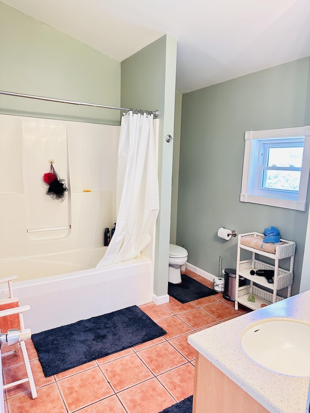 2540 Forrester Rd, Frankfort, MI 49635 - full bath featuring vanity, shower / tub combo, and tile patterned flooring