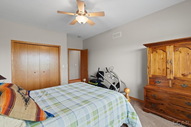 5726 Wolf Creek Hwy, Adrian, MI 49221 - carpeted bedroom with a closet and a ceiling fan