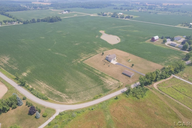 5726 Wolf Creek Hwy, Adrian, MI 49221 - aerial overview of property's location with rural landscape and farmland