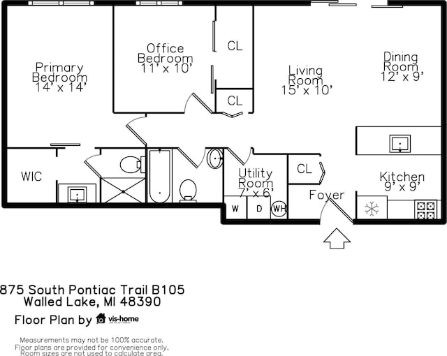 875 S Pontiac Trl Unit B105, Walled Lake, MI 48390 - photo 42