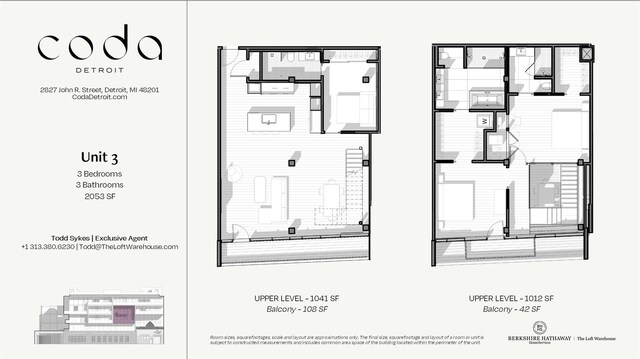 2827 John R St Unit 3, Detroit, MI 48201 - floor plan / room layout
