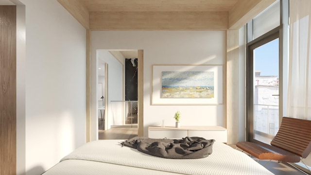 2827 John R St Unit 3, Detroit, MI 48201 - bedroom with wood ceiling