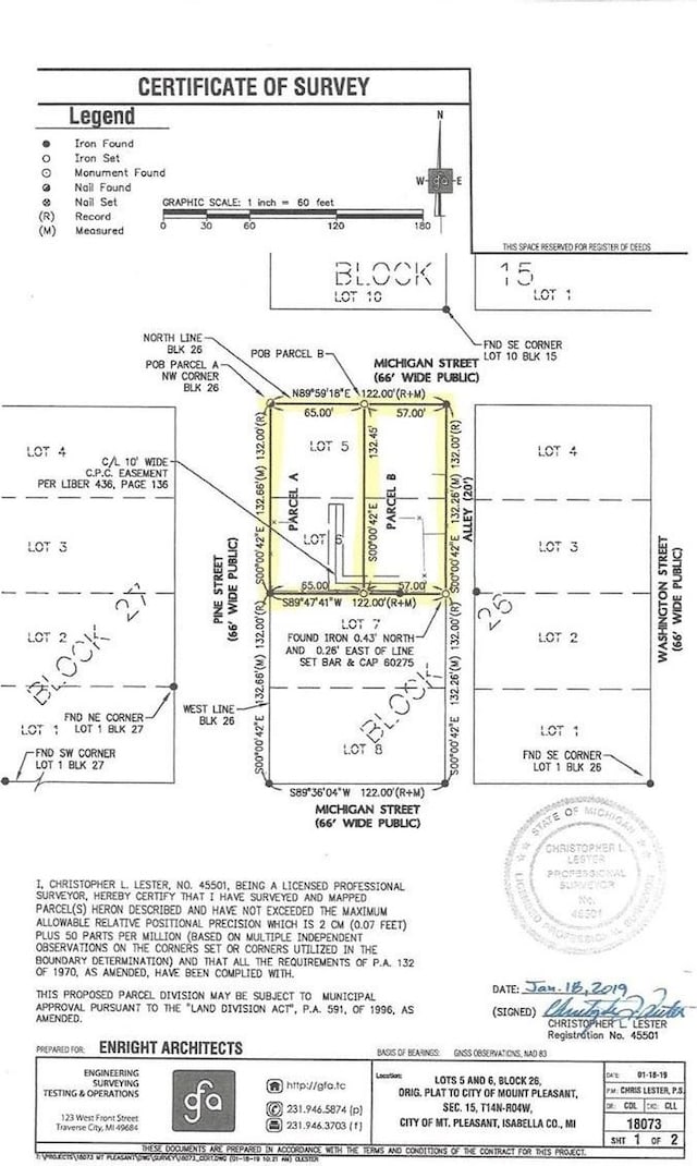 221 W Michigan St, Mount Pleasant MI, 48858 land for sale