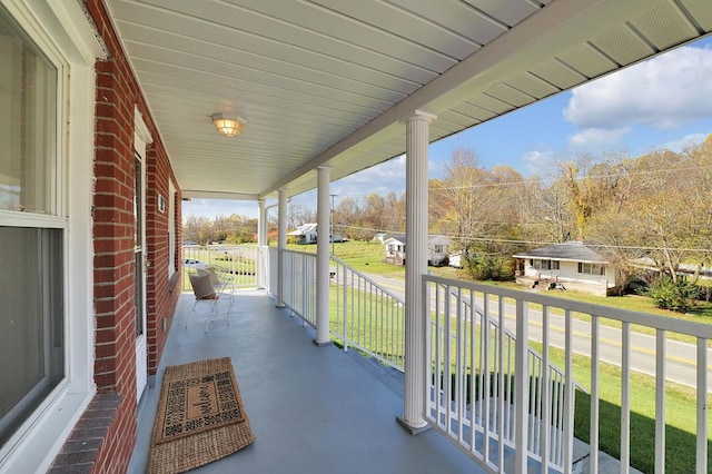 view of patio featuring covered porch