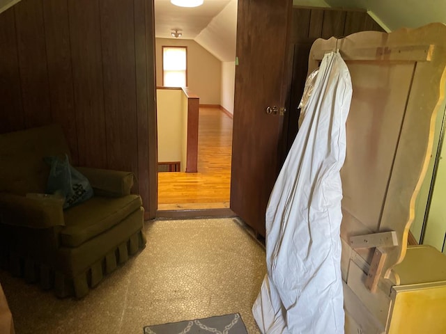 419 Adams St, Marion, VA 24354 - bedroom featuring lofted ceiling and baseboards