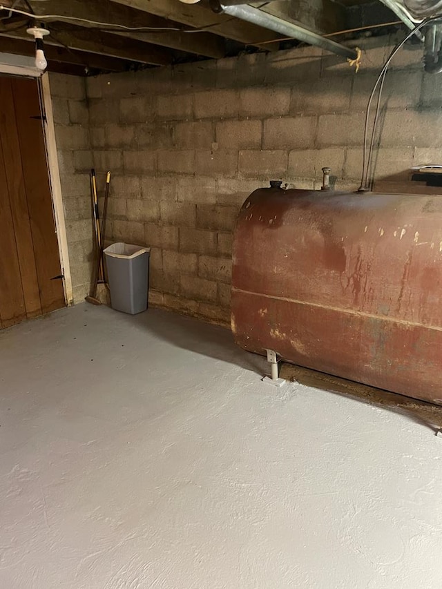 419 Adams St, Marion, VA 24354 - unfinished basement featuring heating fuel