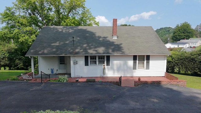 419 Adams St, Marion, VA 24354 - view of front of property featuring a chimney and covered porch