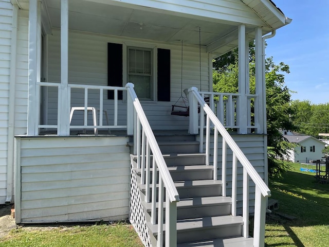419 Adams St, Marion, VA 24354 - entrance to property featuring a porch