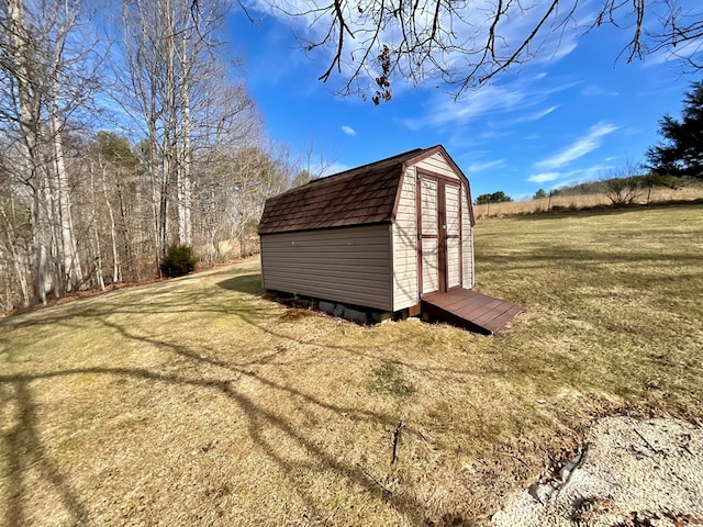 view of shed