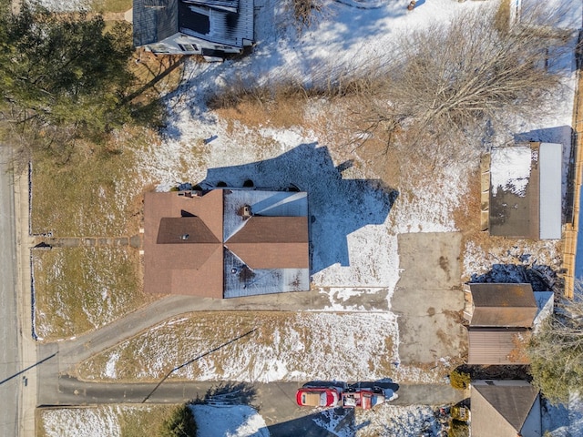 view of snowy aerial view