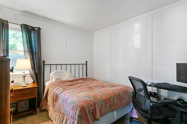 bedroom with carpet floors