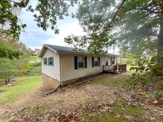 exterior space with a deck