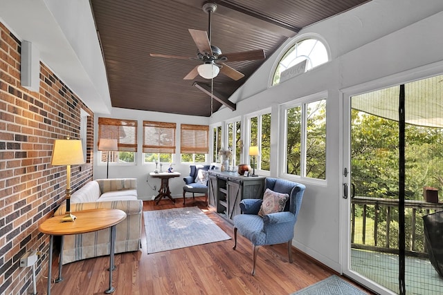 1103 Panorama Dr, Abingdon, VA 24210 - sunroom / solarium with lofted ceiling and ceiling fan