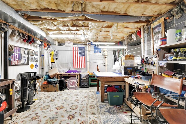 1103 Panorama Dr, Abingdon, VA 24210 - unfinished basement with a workshop area