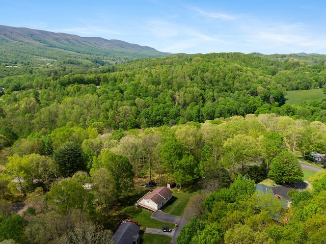 156 Ridgecrest St, Bluefield, VA 24605 - aerial view of a heavily wooded area and a mountainous background