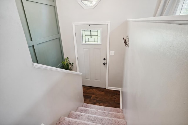 156 Ridgecrest St, Bluefield, VA 24605 - stairway featuring wood finished floors and baseboards