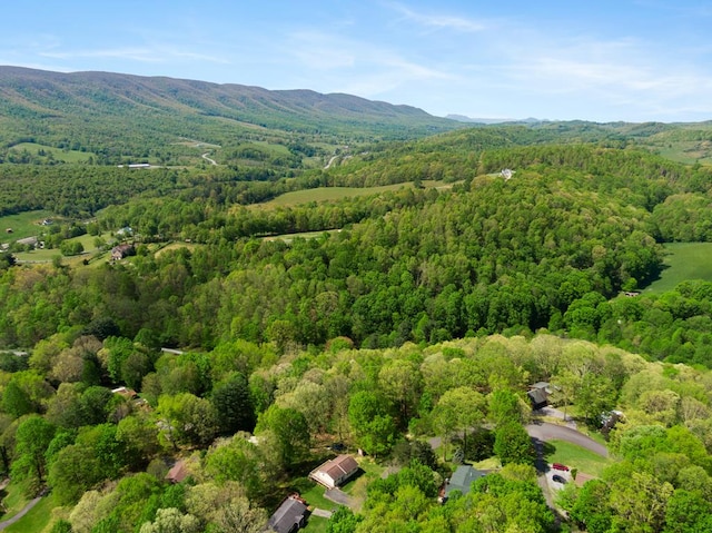 156 Ridgecrest St, Bluefield, VA 24605 - aerial view of a heavily wooded area and a mountain backdrop