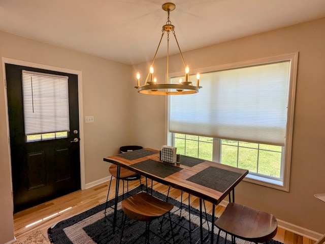 1251 Epperly Mill Rd, Floyd, VA 24091 - dining area featuring a chandelier and light wood-style flooring