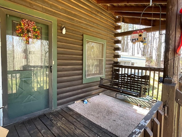 view of wooden deck