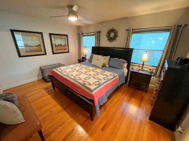 675 Pine Ridge Rd, Wytheville, VA 24382 - bedroom featuring light wood-style floors and ceiling fan