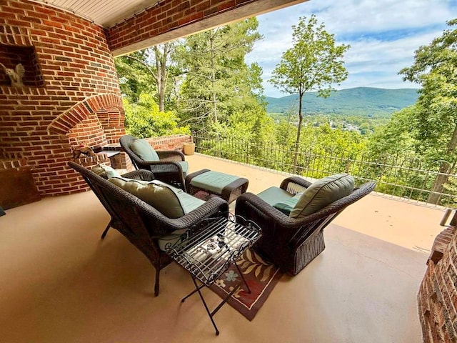 675 Pine Ridge Rd, Wytheville, VA 24382 - view of patio with a mountain view