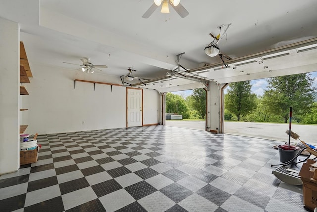271 Burgan Rd, Pennington Gap, VA 24277 - garage with a ceiling fan