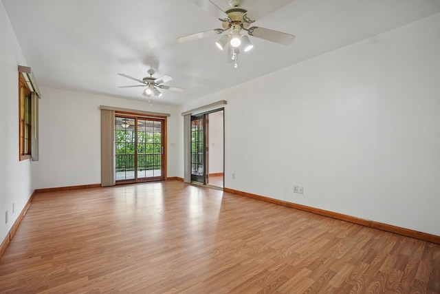 271 Burgan Rd, Pennington Gap, VA 24277 - empty room featuring ceiling fan, light wood finished floors, and baseboards