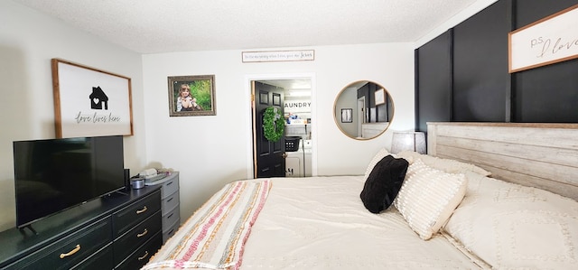 bedroom with a textured ceiling