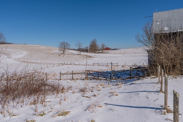 view of snowy yard