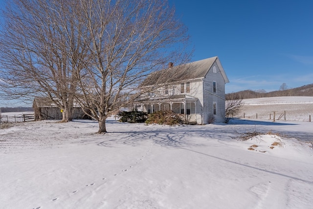 view of snowy exterior