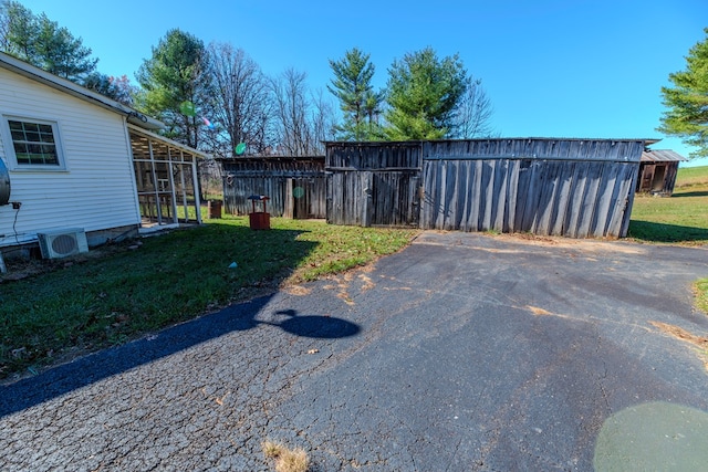 view of yard featuring ac unit