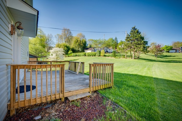 467 Thru Dr, Pounding Mill, VA 24637 - wooden deck with a yard