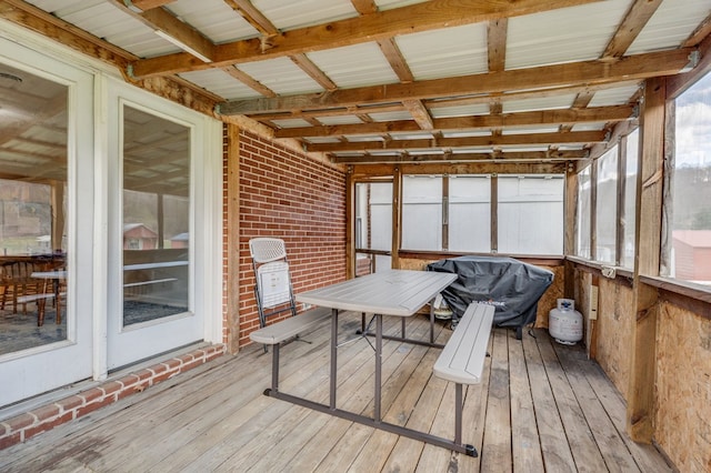 view of sunroom