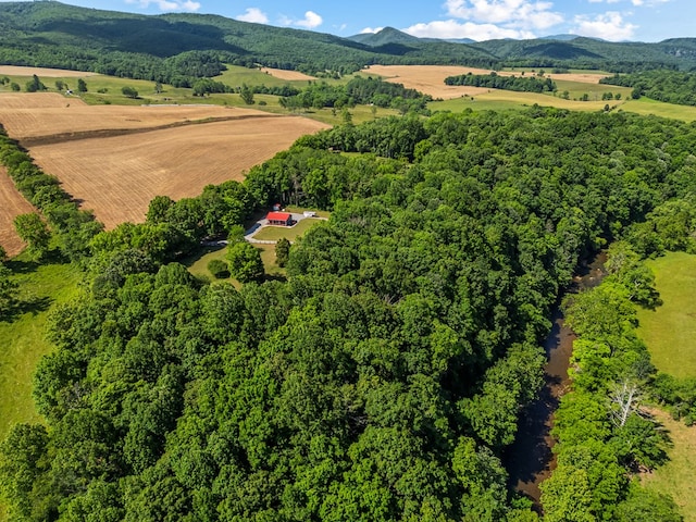 1610 Pope Rd, Ivanhoe, VA 24350 - aerial overview of property's location with a mountainous background and rural landscape