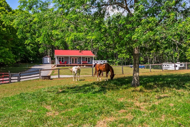 1610 Pope Rd, Ivanhoe, VA 24350 - view of yard featuring driveway and a storage shed