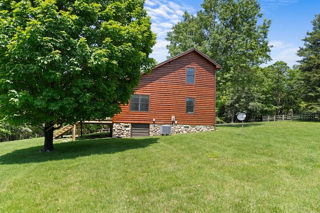558 Pops Peak Rd, Fancy Gap, VA 24328 - view of side of property with a central AC unit