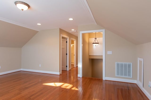 16084 Old Jonesboro Rd, Bristol, VA 24202 - bonus room featuring hardwood / wood-style floors, lofted ceiling, and recessed lighting