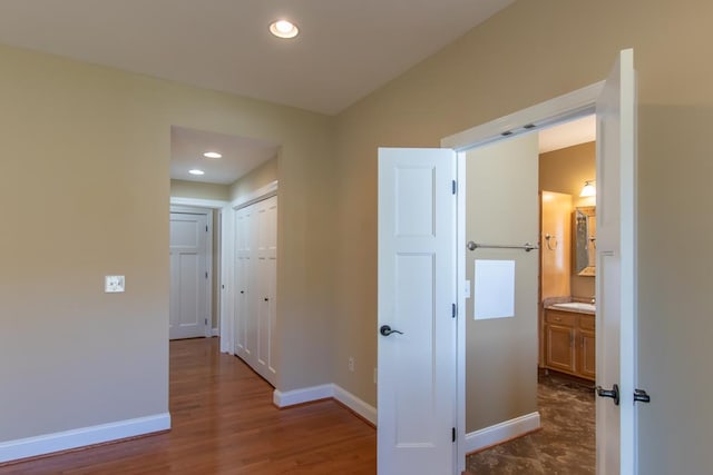 16084 Old Jonesboro Rd, Bristol, VA 24202 - corridor featuring wood finished floors and recessed lighting
