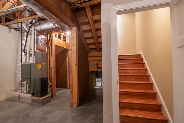 16084 Old Jonesboro Rd, Bristol, VA 24202 - below grade area with stairs and heating unit