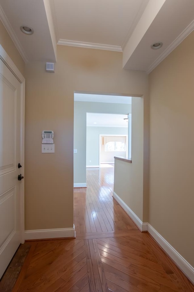 16084 Old Jonesboro Rd, Bristol, VA 24202 - hall with light wood-style floors and crown molding