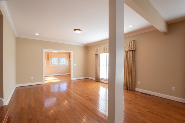 16084 Old Jonesboro Rd, Bristol, VA 24202 - empty room with light wood-type flooring, ornamental molding, and recessed lighting