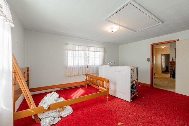 bedroom with carpet floors